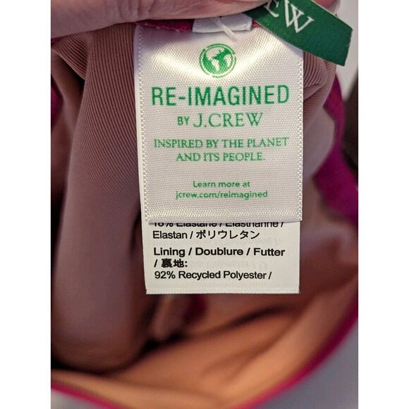 J Crew High Rise Full Coverage Bikini Bottom XS Fuchsia Pink Swim Beach NWT(883) - Picture 5 of 7